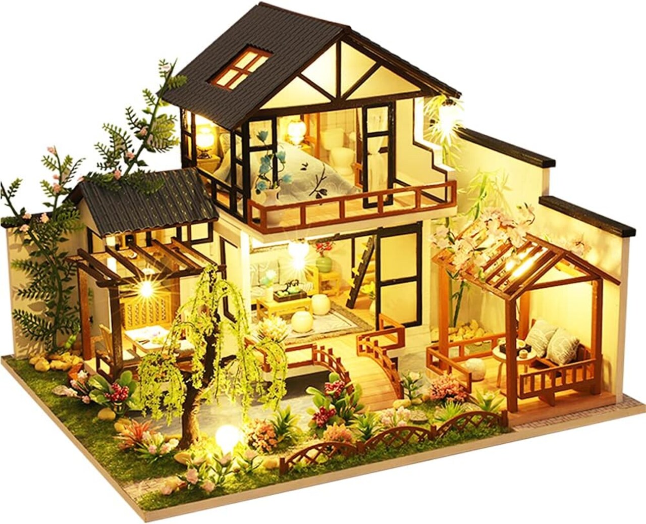 Miniature Wizardi Roombox Kit - Japanese Garden Dollhouse Kit